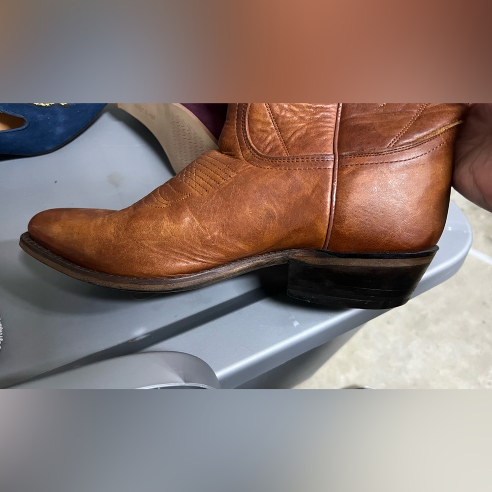Frye Brown Leather Cowboy Boots - Picture 6 of 13